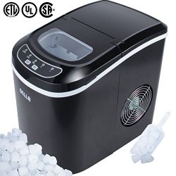 Della Portable Ice Maker Easy-Touch Buttons Digital 2 Selectable Cube Sizes – Up To 26 LBS ...