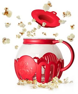 Ecolution Micro-Pop Microwave Popcorn Popper 3QT – Temperature Safe Glass w/Multi Purpose  ...