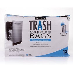 BestAir Trash Compactor Bags (16” D. x 9” W. x 17” H, Pack of 12) (4 Pack R ...