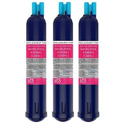 LifeH2O refrigerator Water Filter for Whirlpool 4396841 4396710 EDR3RX1 Filter 3 and Kenmore 46- ...