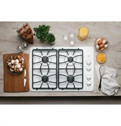 GE 30-Inch 4 Sealed Burner Built-In Gas Cooktop, White