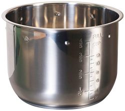 Elite Platinum EPSS-608 Maxi-Matic 6 Quart Pressure Cooker Inner Pot, Stainless Steel