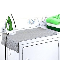 MoGuYun Ironing Blanket, Magnetic Mat Laundry Pad, 33″x 18″, Gray, Washer Dryer Heat ...