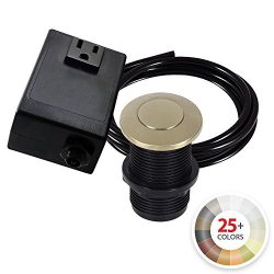NORTHSTAR DECOR AS010 Single Outlet Garbage Disposal Air Switch Kit. Available in 20+ Finishes M ...