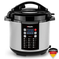 Mueller 9-in1 Pro Series 18 Smart Program Pressure Cooker with German ThermaV Even Heat Technolo ...