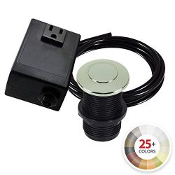 NORTHSTAR DECOR AS010 Single Outlet Garbage Disposal Air Switch Kit. 20+ Finishes to match any F ...