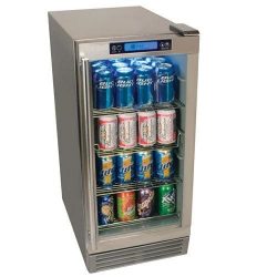 EdgeStar OBR900SS Outdoor Beverage Refrigerator 84 Can Stainless Steel with Glass Door