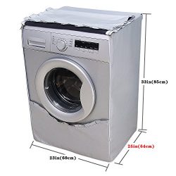[Mr.You]Washing Machine Cover For Front Load Washer/Dryer Waterproof Dustproof Zipper Silver (XL ...