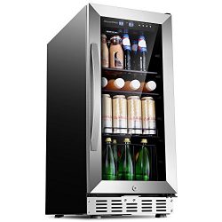 Sinoartizan 15″ 76 Can Compressor Beverage Cooler ST-33BC Built-In or Freestanding Refrige ...