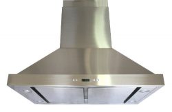 CAVALIERE 36″ Island Mounted Stainless Steel Kitchen Range Hood 860 CFM Spagna Vetro Econo ...