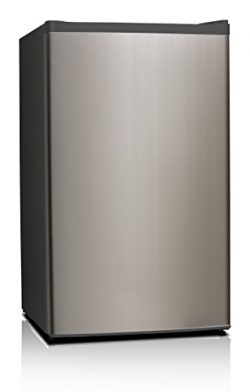 Midea WHS-121LSS1 Compact Single Reversible Door Refrigerator and Freezer, 3.3 Cubic Feet, Stain ...