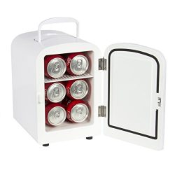 Felji Portable Mini Fridge Cooler and Warmer 4L AC & DC White for Auto Car Boat Home Office