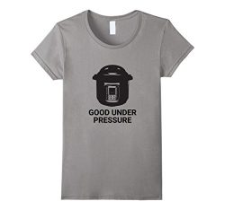 Womens Pressure Cooking Pot Lover Casual T-Shirt Large Slate