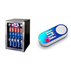 NewAir AB-850 84-Can Beverage Cooler, Cools to 34 Degrees & FIJI Water Dash Button