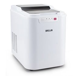 Della Ice Maker Electric Machine Countertop Cube Size Easy-Touch Buttons Yield Up To 26 Pounds o ...