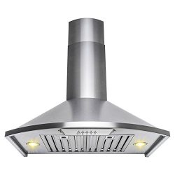 Golden Vantage 30″ Wall Mount Stainless Steel Push Button Control Kitchen Range Hood Stove ...