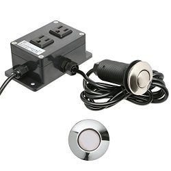 Garbage Disposal Air Switch, DUAL OUTLET Sink Top / Counter Top Waste Disposal On/Off Switch For ...