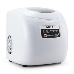 Della Easy-Touch Ice Maker Buttons Counter top Portable Machine 26lb Per Day 3 Selectable Cube S ...