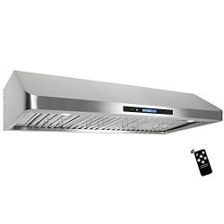 Cosmo 48 in. 1000 CFM Ducted Under Cabinet Range Hood in Stainless Steel with Touch Panel, Kitch ...