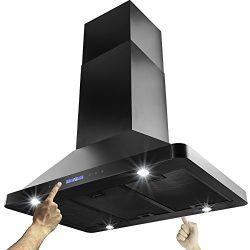 FIREBIRD New 36″ European Style Island Mount Stainless Steel Range Hood Vent W/Both Side A ...