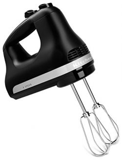KitchenAid KHM512BM 5 Speed Hand Mixer, Black Matte