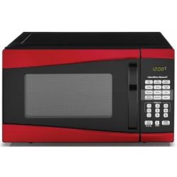 Hamilton Beach 0.9 cu ft 900W Microwave,by Product Hamilton Beach (Red) (Certified Refurbished)