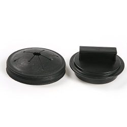 Driak Black Neoprene Sink Drain Garbage Disposal Stopper Splash Guard and Plug