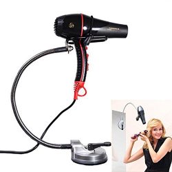 MWGears Rolling Hands Free Hair Dryer Holder, Adjustable Stand with Easy Instant Mount