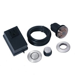 Sink Top Single Outlet Air Switch Kit, Garbage Disposal Part Built-Out Adapter Switch with Chrom ...