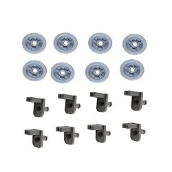 WD12X10136 WD12X10277 Dishwasher Wheels for GE Profile Lower Rack Kit 8PC Studs and 8PC Rollers  ...