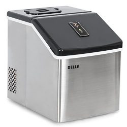 Della Electric Ice Maker Machine Portable Counter Top Yield Up To 28 Pounds of Ice Daily -Stainl ...