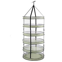 iPower 3 Feet Diameter with 6 Layers Steel Rings Foldable Heavy Duty Hanging Dryer Rack, Collaps ...