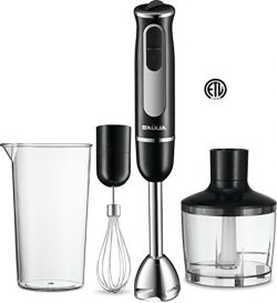 All in One Immersion Hand Blender Set – Includes Wisk, Blending Arm, Fine Chopper Accessor ...