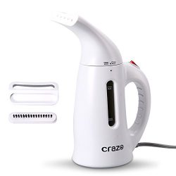 Garment steamer, CRAZO Portable Handheld Fabric Steamer for Clothes 800w and 320ml(White)