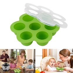 VERKB Silicone Egg Bites Molds, Baby Food Container, Nonstick Cupcake Pans for Instant Pot Acces ...