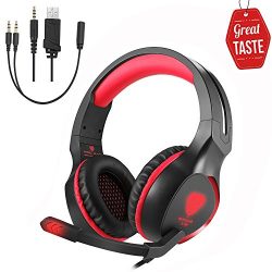 Game Headset SL-100 Gaming Headphone Surround Stereo Headphones for PS4 XBOX Over-Ear Earphone w ...