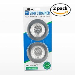 Kitchen Sink Strainer (2-pack) – 4.5” Diameter, Wide Rim Perfect for Most Sink Drains, Ant ...