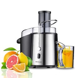 Homeleader Juicer Wide Mouth Fruit and Vegetables Juice Extractor,Stainless Steel Juicer Machine ...