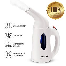 Clothes Steamer, Yoleo 130ML Fabric Steamer, Handled Portable Steamer, Fast Heat-up Powerful Tra ...