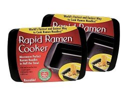 Rapid Ramen Cooker – Microwave Instant Ramen Noodles in 3 Minutes (Pack of 2) (Packaging m ...