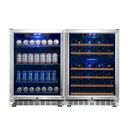 Under Counter Built-in Triple Zone Beverage Cooler Refrigerator and Wine Cooler Refrigerator Com ...