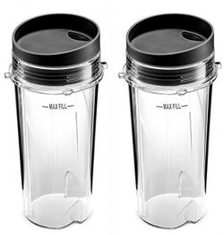 Ninja Single Serve 16-Ounce Cup Set for BL770 BL780 BL660 Professional Blender (Pack of 2)