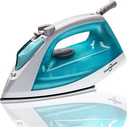 Hephaestus Steam Iron 1200 Watt Nonstick Teflon Soleplate Light Weight Small Travel Size Spray S ...