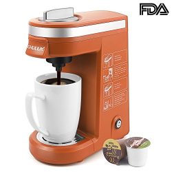 CHULUX Coffee Maker Single-Serve Coffee Machine for K Cups,Orange