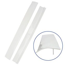 Stove Gap Seals, Set of 2 White, Flexible Silicone Gap Covers, Seal the Gap Next to your Range,  ...