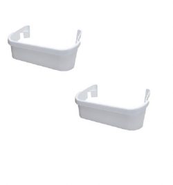 NEW 240351601 – 2 Pack White Door Shelf Bin for Frigidaire Electrolux Freezer Refrigerator ...