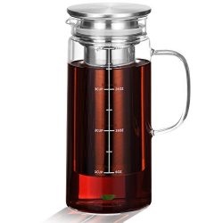 BTäT – Cold Brew Coffee Maker, Iced Coffee Maker, 1.0 Quart, Iced Coffee Pitcher, Glass Ca ...