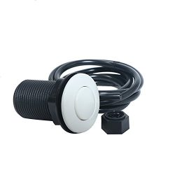 Air Activated Switch Button with Air Hose, Sink Garbage Disposal Parts (PLASTIC WHITE)