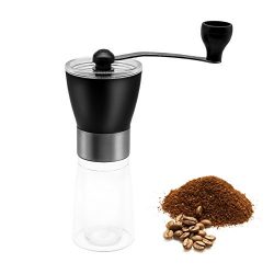 Manual Coffee Grinder Ceramic Burrs Mill Portable Coffee Grinders for Beans Adjustable Hand Coff ...