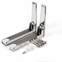 Universal Stainless Steel Microwave Oven Wall Mounting Brackets Shelf Wall Bracket Adjustable Fo ...